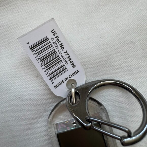 NWT, LaserGifts Name "Dan" Holographic Flashing Key Chain, Acrylic, Solar Power - Picture 7 of 7